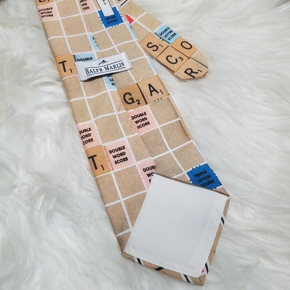 Scrabble Men's Neck Tie New - Picture 4 of 5